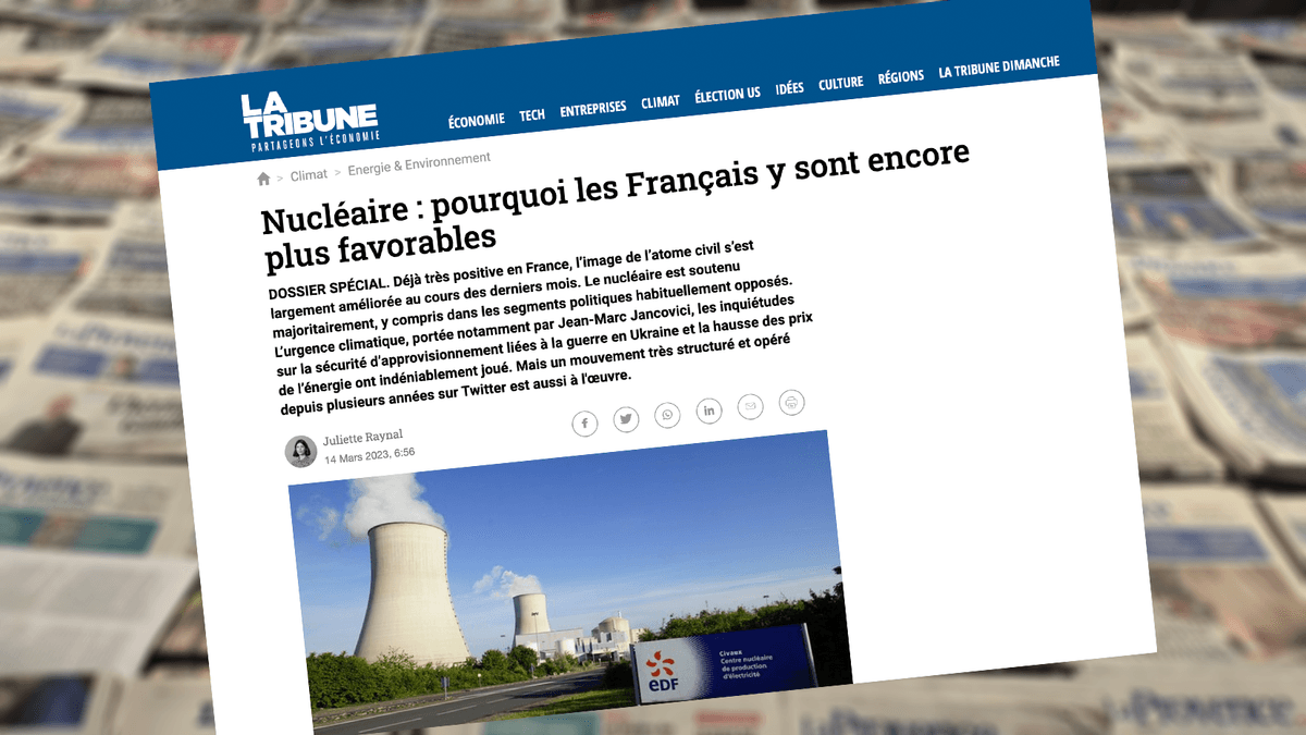 La Tribune: Online support for nuclear energy